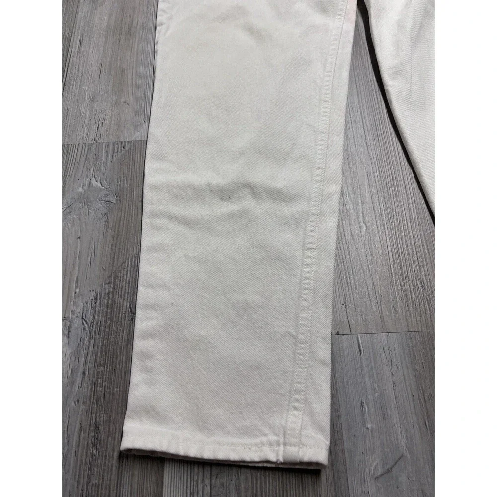 Vintage GAP Womens White Jeans Made In USA 80s 90s Denim Tapered Leg Size 31sx30